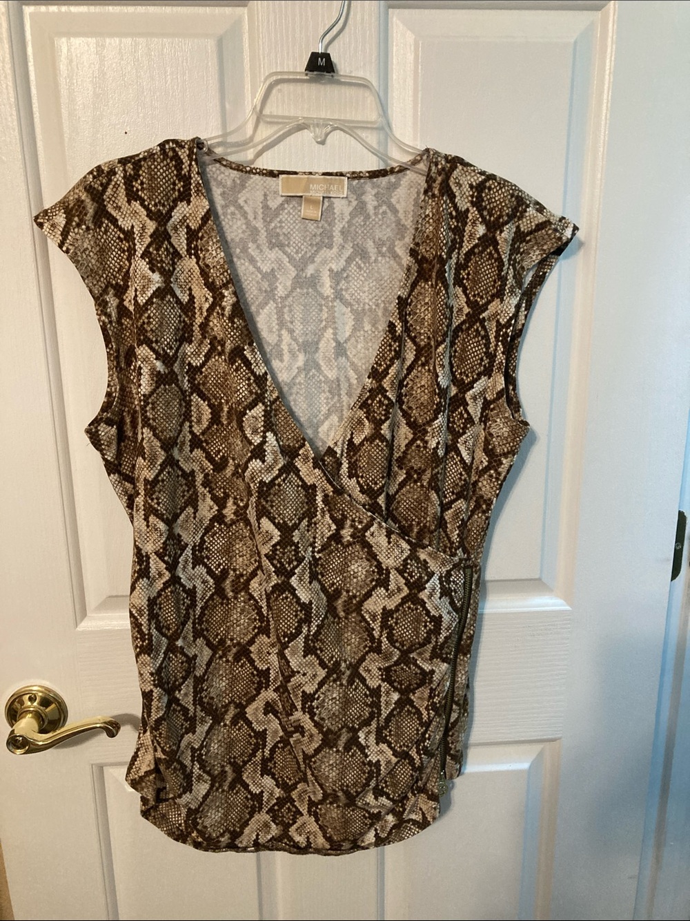 50% off in 3+ bundle, MICHAEL Michael Kors Brown Snake-Print Top